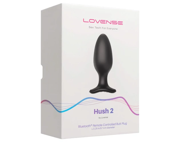 LOVENSE Hush 2 L - akkus kis anál vibrátor (57mm) - fekete