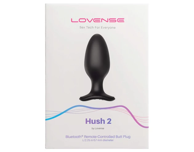 LOVENSE Hush 2 L - akkus kis anál vibrátor (57mm) - fekete