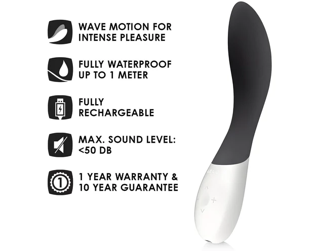 LELO Mona Wave - vízálló G-pont vibrátor (fekete)