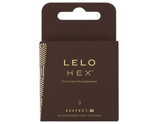 LELO Hex Respect XL - luxus óvszer (3db)