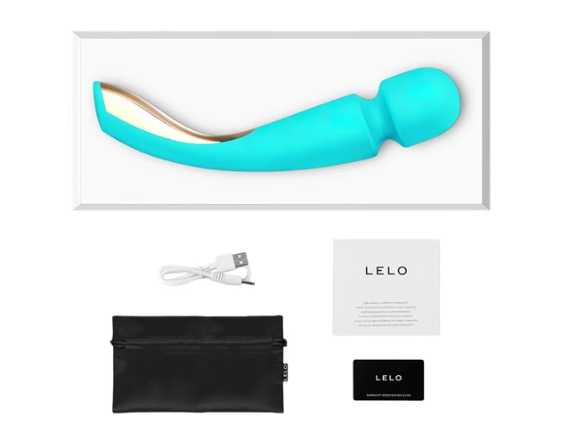 LELO Smart Wand 2 - nagy - akkus, masszírozó vibrátor (türkiz)