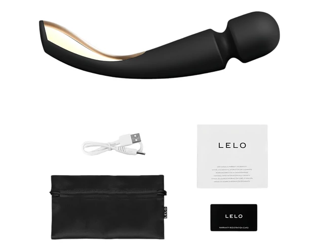 LELO Smart Wand 2 - nagy - akkus, masszírozó vibrátor (fekete)