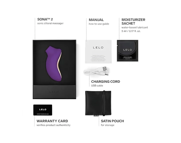 LELO Sona 2 - hanghullámos csiklóizgató (lila)