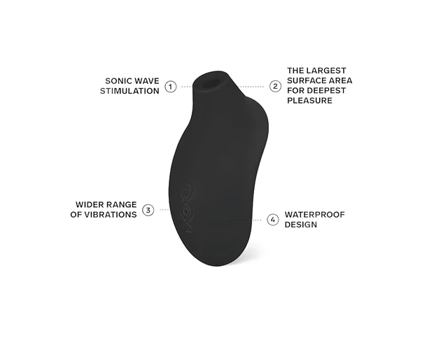 LELO Sona 2 - hanghullámos csiklóizgató (fekete)