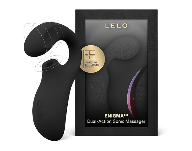 LELO Enigma - akkus, vízálló, 2in1 G-pont vibrátor (fekete)