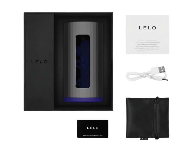 LELO F1s V2 - interaktív maszturbátor (fekete-kék)