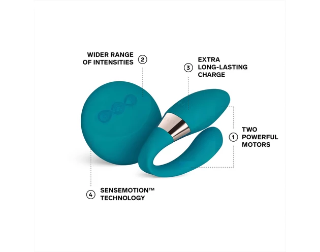 LELO Tiani Duo - szilikon párvibrátor (kék)