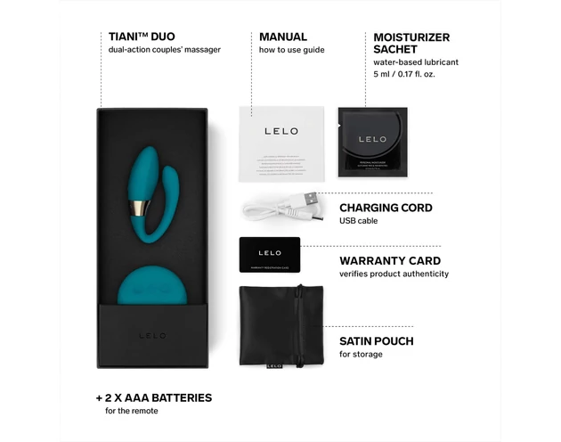 LELO Tiani Duo - szilikon párvibrátor (kék)