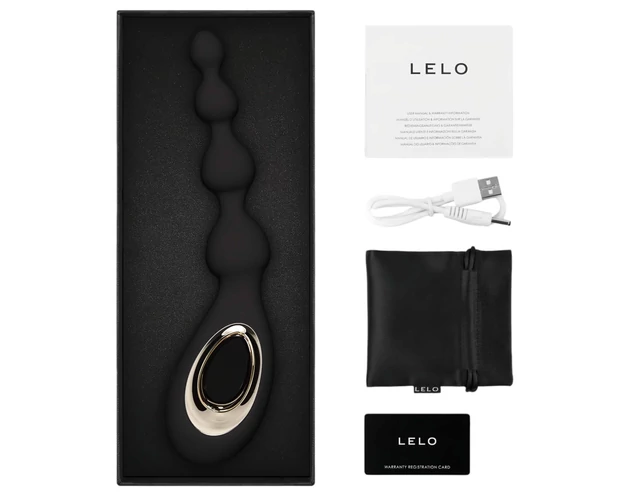 LELO Soraya Beads - akkus, vízálló anál vibrátor (fekete)