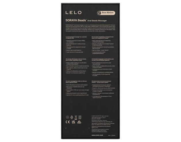 LELO Soraya Beads - akkus, vízálló anál vibrátor (fekete)