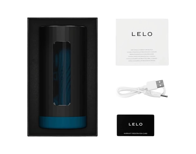 LELO F1s V3 XL - interaktív maszturbátor (fekete-kék)