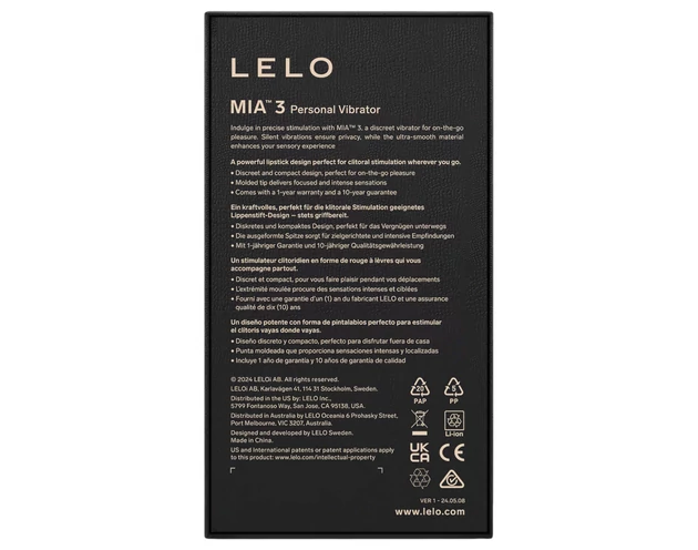 LELO Mia 3 - utazó rúzsvibrátor (fekete)
