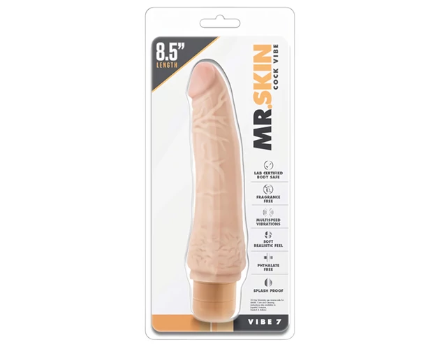 Dr. Skin Vibe No.7. - élethű vibrátor (natúr)