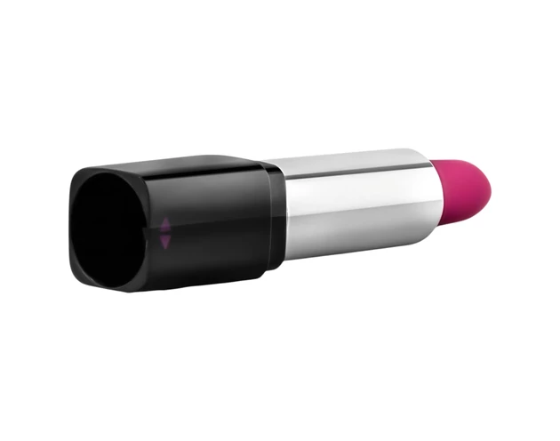 Blush Lipstick Rosé - vízálló rúzs vibrátor (fekete-pink)