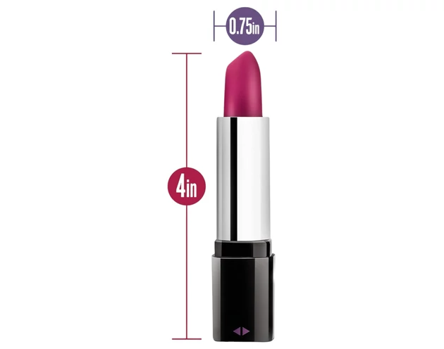Blush Lipstick Rosé - vízálló rúzs vibrátor (fekete-pink)