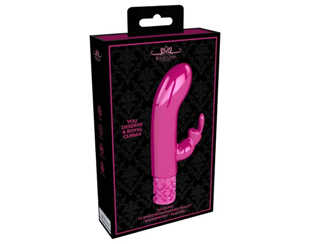Royal Gems Dazzling - akkus csiklókaros vibrátor (pink)