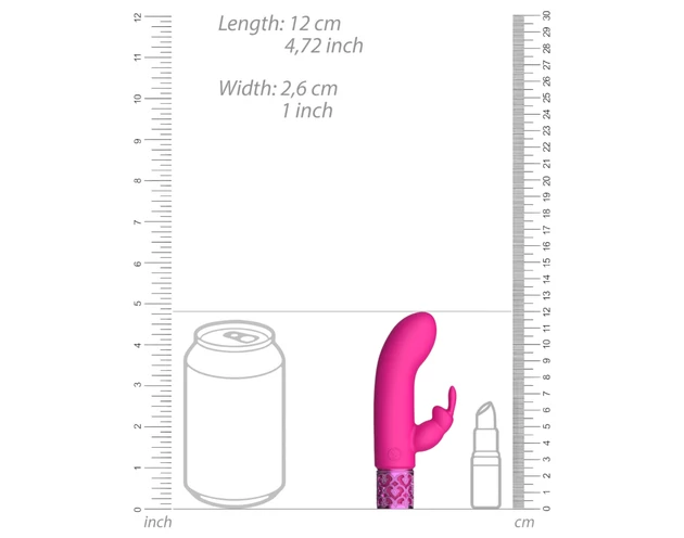 Royal Gems Dazzling - akkus csiklókaros vibrátor (pink)