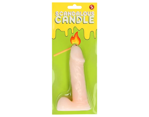 Scandalous - gyertya - pénisz herékkel - natúr (133g)