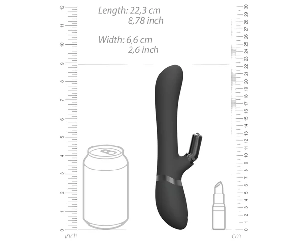 Vive Chou - 4in1 csiklókaros vibrátor (fekete)