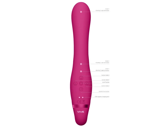 Vive Suki - felcsatolható vibrátor tartópánt nélkül (pink)