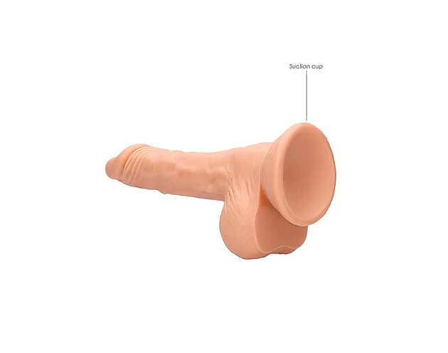 RealRock Dong 7 - élethű, herés dildó (17cm) - natúr