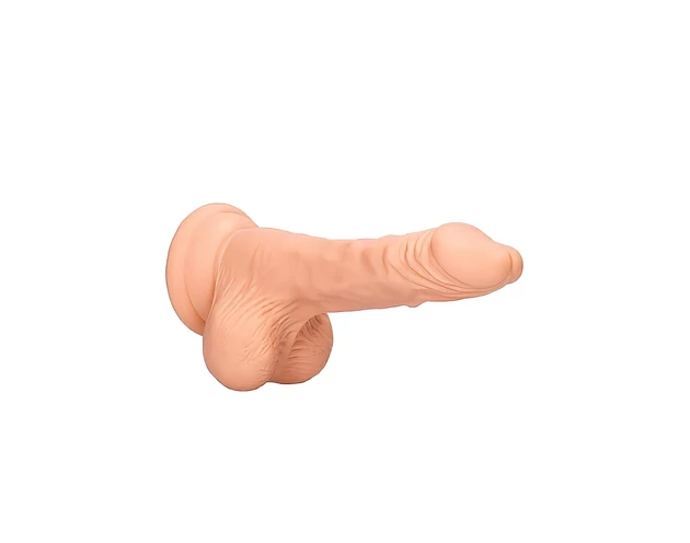 RealRock Dong 7 - élethű, herés dildó (17cm) - natúr