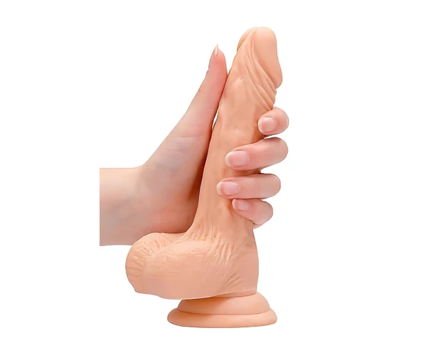 RealRock Dong 7 - élethű, herés dildó (17cm) - natúr