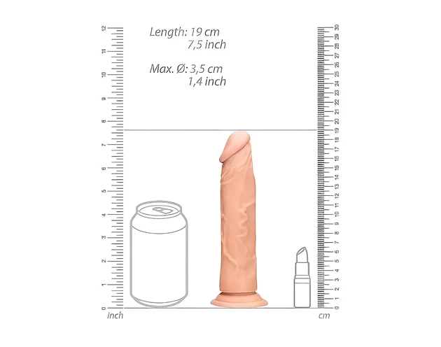RealRock Dong 7 - élethű dildó (17cm) - natúr
