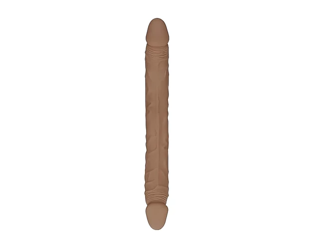 RealRock Double Dong 14 - dupla dildó (36cm) - sötét natúr