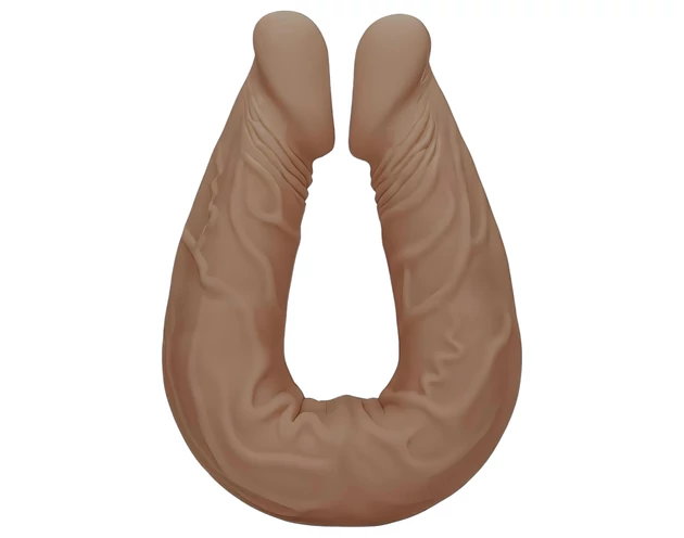 RealRock Double Dong 14 - dupla dildó (36cm) - sötét natúr