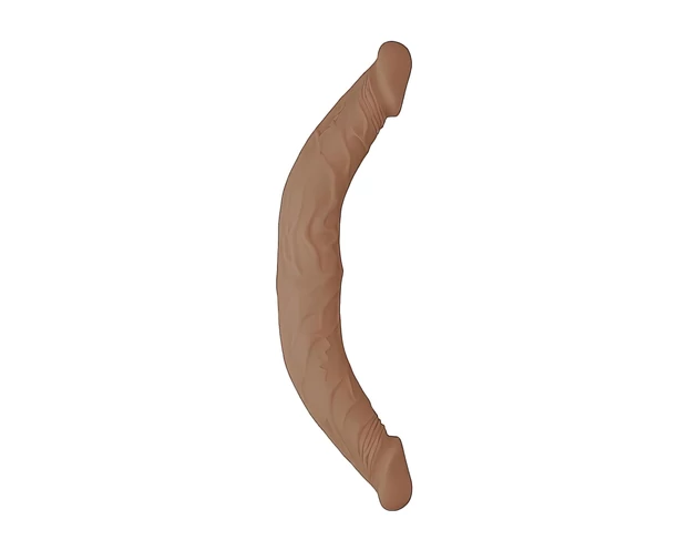 RealRock Double Dong 14 - dupla dildó (36cm) - sötét natúr