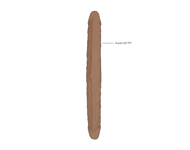 RealRock Double Dong 18 - dupla dildó (46cm) - sötét natúr