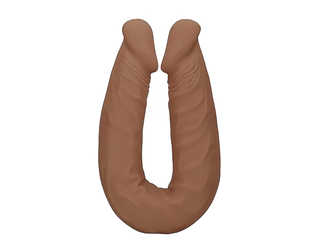 RealRock Double Dong 18 - dupla dildó (46cm) - sötét natúr