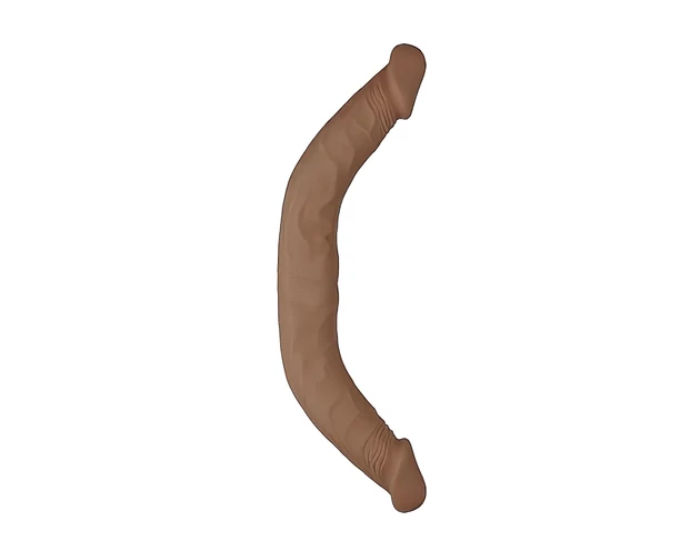 RealRock Double Dong 18 - dupla dildó (46cm) - sötét natúr