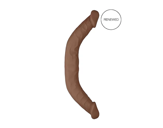 RealRock Double Dong 18 - dupla dildó (46cm) - sötét natúr