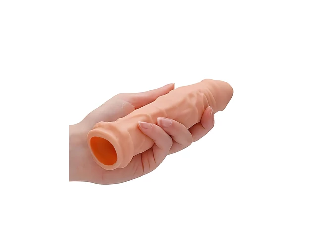 RealRock Penis Sleeve 6 - péniszköpeny (17cm) - natúr