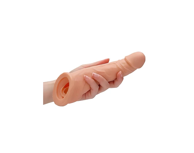 RealRock Penis Sleeve 8 - péniszköpeny (21cm) - natúr