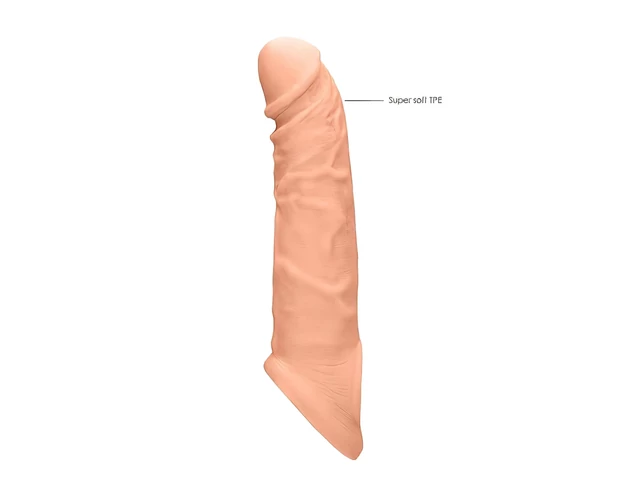 RealRock Penis Sleeve 8 - péniszköpeny (21cm) - natúr