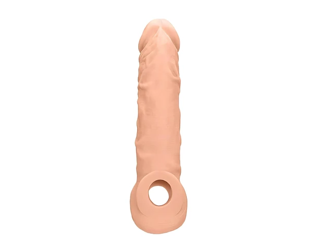RealRock Penis Sleeve 8 - péniszköpeny (21cm) - natúr