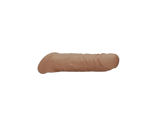 RealRock Penis Sleeve 8 - péniszköpeny (21cm) - sötét natúr