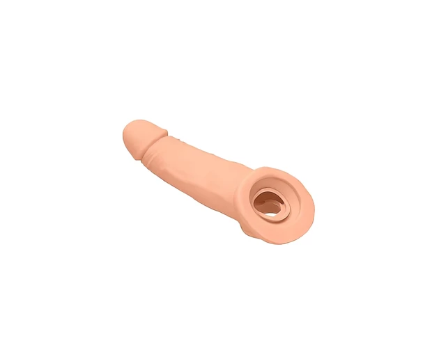 RealRock Penis Sleeve 9 - péniszköpeny (21,5cm) - natúr