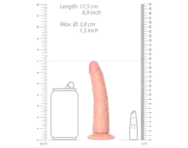 RealRock Slim - realisztikus dildó - 15,5cm (natúr)