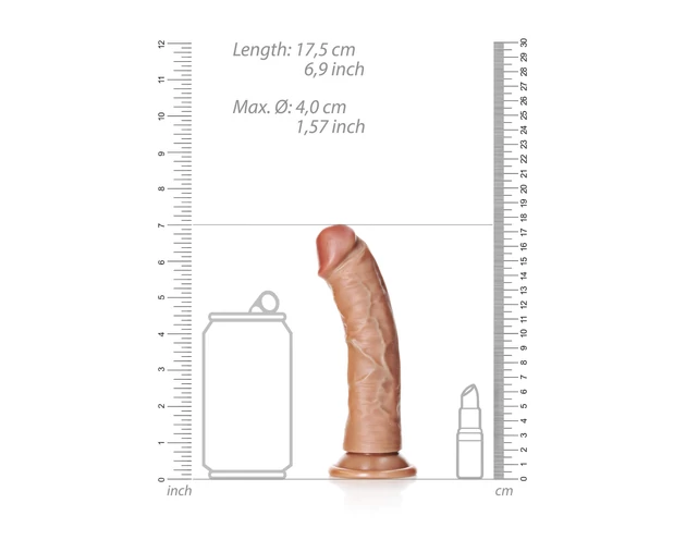 RealRock - realisztikus dildó - 15,5cm (sötét natúr)