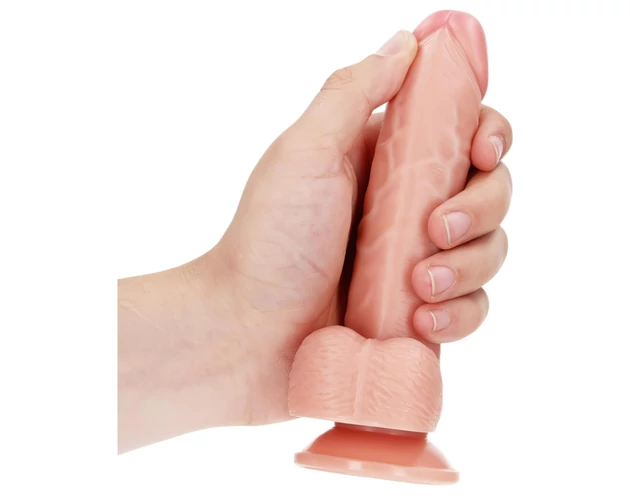 RealRock - tapadókorongos, realisztikus dildó - 15,5cm (natúr)