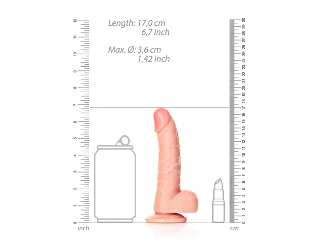 RealRock - tapadókorongos, realisztikus dildó - 15,5cm (natúr)
