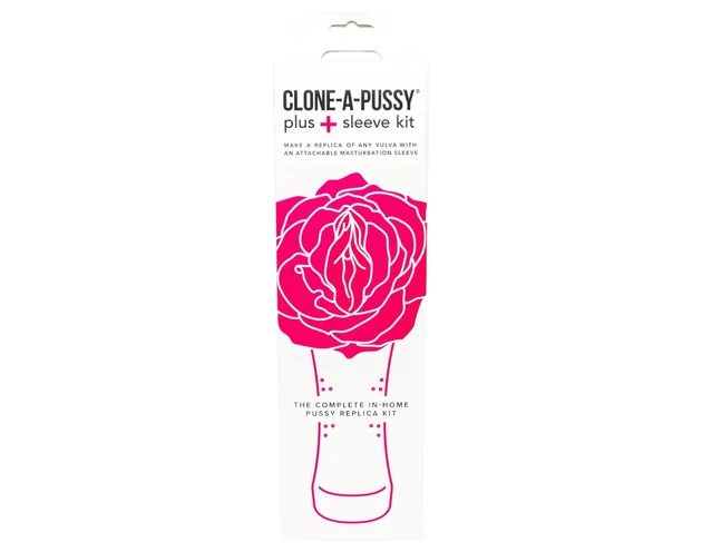 Clone-a-Pussy - puncimásoló és mandzsetta készlet (pink)