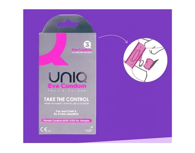 Uniq Eva - latexmentes női óvszer (3db)