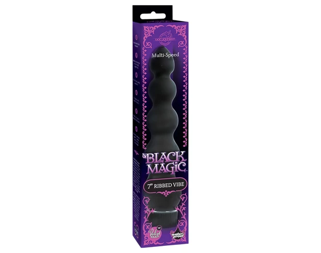 Black Magic 7 - merev 5 gyöngyös anál vibrátor (fekete)