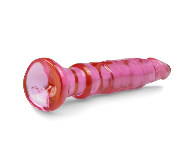 Crystal Jellies - tapadókorongos anál dildó (pink)