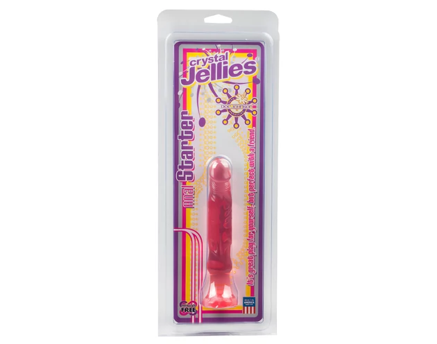 Crystal Jellies - tapadókorongos anál dildó (pink)